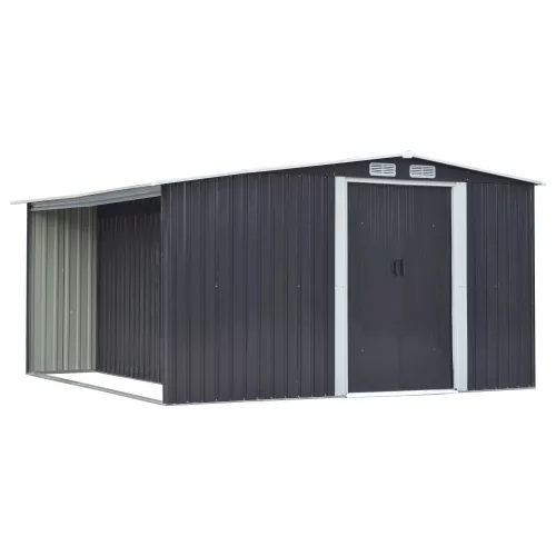 MIR1008 SK Szopa na narzędzia ogrodowe z drewnianym schowkiem