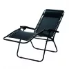 Czarna rozkładana leżanka Delux