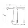 Pojemnik na odpady 120L CZARNY