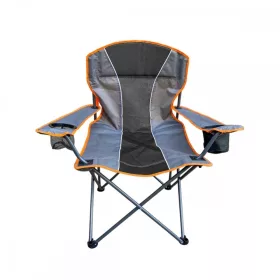 Grafitowo-pomarańczowe krzesło ogrodowe