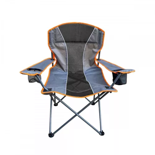 Grafitowo-pomarańczowe krzesło ogrodowe