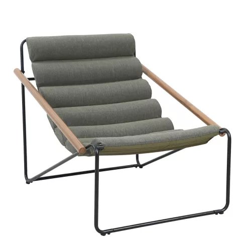 Fotel ogrodowy Jurt, zielono-szary