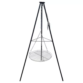   MIR-HP48 Stalowy wiszący ruszt grillowy z trzema nogami 51 cm