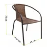Krzesło ogrodowe Hercules 3 brązowe