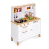 Duża drewniana kuchnia do zabawy z otwieranymi szafkami LED i 7 akcesoriami