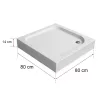 Brodzik akrylowy kwadratowy 80x80 cm Klonberg
