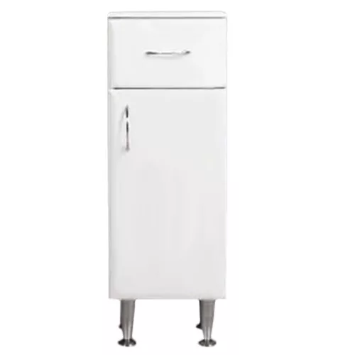 Szafka niska Bianca Plus 30 z 1 drzwiami, 1 szufladą, biały wysoki połysk, prawa