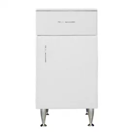   Szafka niska Bianca Plus 45 z 1 drzwiami, 1 szufladą, biały wysoki połysk, prawa