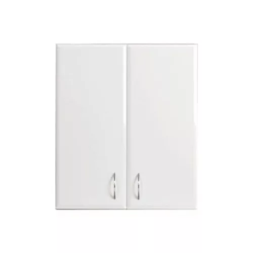 Szafka wisząca Bianca 60 z 2 drzwiami w kolorze białym o wysokim połysku