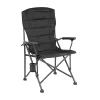 Krzesło wędkarskie Leziter XL z podłokietnikiem i uchwytem na kubek czarny