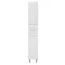 Wysoka szafa Bianca Plus 30 z 1 drzwiami, 2 szufladami, wieszakiem na bieliznę, biały wysoki połysk, prawa