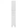 Wysoka szafa Bianca Plus 30 z 2 drzwiami i 2 szufladami, biały wysoki połysk, prawa
