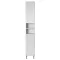 Szafka wysoka Bianca Plus 30 z 2 drzwiami, otwarta, biały wysoki połysk, uniwersalna