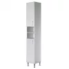 Szafka wysoka Bianca Plus 30 z 2 drzwiami, otwarta, biały wysoki połysk, uniwersalna