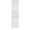 Wysoka szafa Bianca Plus 45 z 2 drzwiami i 2 szufladami, biały wysoki połysk, prawa