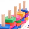 Drewniana zabawka Montessori sortująca kształty