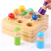 Dopasowana do kształtu drewniana zabawka Montessori do budowania umiejętności