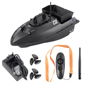 Łódź paszowa C12 z ładowaczem w kolorze czarnym