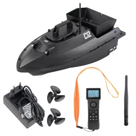 C12 GPS łódź do karmienia z plecakiem czarnym