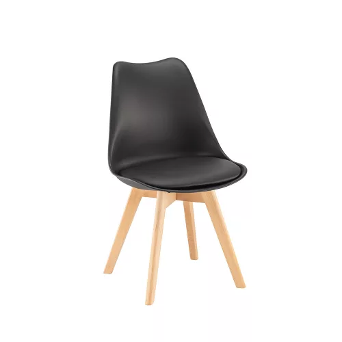 Krzesło do jadalni Silla w kolorze czarnym