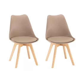 Krzesło do jadalni Silla 2 sztuki w kolorze beżowym