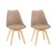 Krzesło do jadalni Silla 2 sztuki w kolorze beżowym
