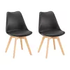 Krzesło do jadalni Silla 2 sztuki w kolorze czarnym