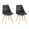 Krzesło do jadalni Silla 2 sztuki w kolorze czarnym