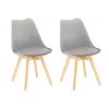 Krzesło do jadalni Silla 2 sztuki w kolorze szarym