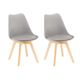 Krzesło do jadalni Silla 2 sztuki w kolorze szarym