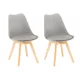 Krzesło do jadalni Silla 2 sztuki w kolorze szarym
