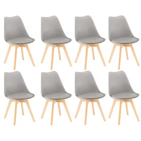 Krzesło do jadalni Silla 8 szt. w kolorze szarym