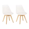Krzesło do jadalni Silla 2 sztuki w kolorze białym