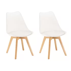 Krzesło do jadalni Silla 2 sztuki w kolorze białym