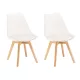 Krzesło do jadalni Silla 2 sztuki w kolorze białym