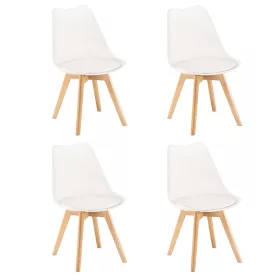Krzesło do jadalni Silla 4 szt. w kolorze białym