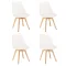 Krzesło do jadalni Silla 4 szt. w kolorze białym