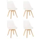 Krzesło do jadalni Silla 4 szt. w kolorze białym