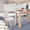 Krzesło do jadalni Silla 4 szt. w kolorze białym
