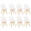 Krzesło do jadalni Silla 8 szt. w kolorze białym