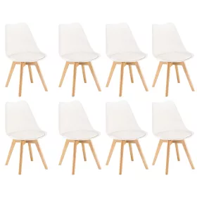 Krzesło do jadalni Silla 8 szt. w kolorze białym