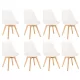 Krzesło do jadalni Silla 8 szt. w kolorze białym