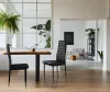 Zestaw 4 krzeseł do jadalni z wysokim oparciem z czarnej skóry ekologicznej
