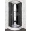 Evora Black 90 kabina prysznicowa z panelem tylnym i brodzikiem