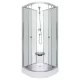Kabina prysznicowa Evora White 90 z panelem tylnym i brodzikiem