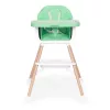 Krzesełko do karmienia 2 w 1 zielone