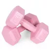 Sześciokątny zestaw sztang 2x2 kg różowy