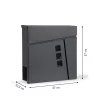 Ocynkowana stalowa skrzynka na listy z uchwytem na gazety, antracytowa