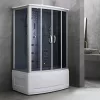 Kabina nawannowa z hydromasażem Emilia 85x135 cm z elektroniką Czarna