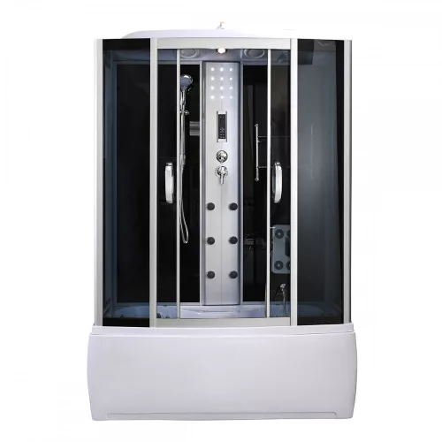 Kabina nawannowa z hydromasażem Emilia 85x150 cm z elektroniką Czarna